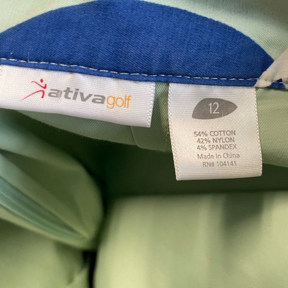 Ativa Women's Floral Skort - Green and Blue - Picture 5 of 5